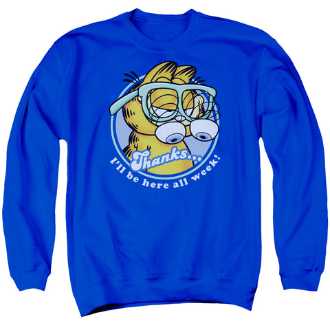 Garfield/performing - Adult Crewneck Sweatshirt - Royal Blue