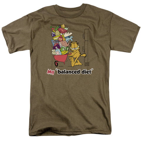Garfield/balanced Diet-s/s Adult 18/1-safari Green