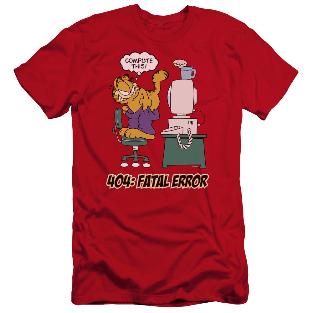Garfield/compute This-premuim Canvas Adult Slim Fit 30/1-red
