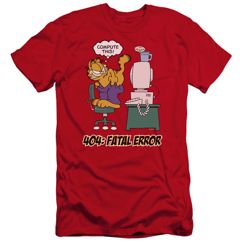 Garfield/compute This-premuim Canvas Adult Slim Fit 30/1-red