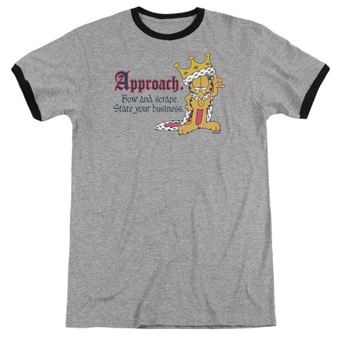 Garfield/state Your Business - Adult Ringer - Heather/black