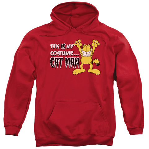 Garfield/cat Man-adult Pull-over Hoodie-red