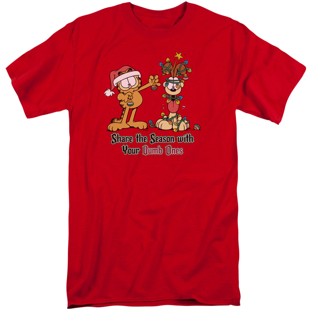 Garfield/share The Season-s/s Adult Tall-red