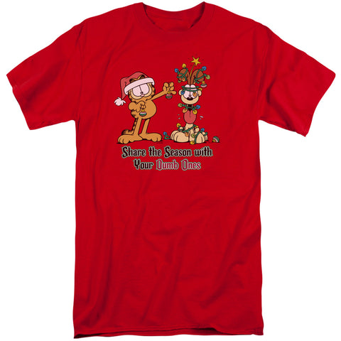 Garfield/share The Season-s/s Adult Tall-red
