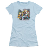 Juniors Sheer Cap Sleeve