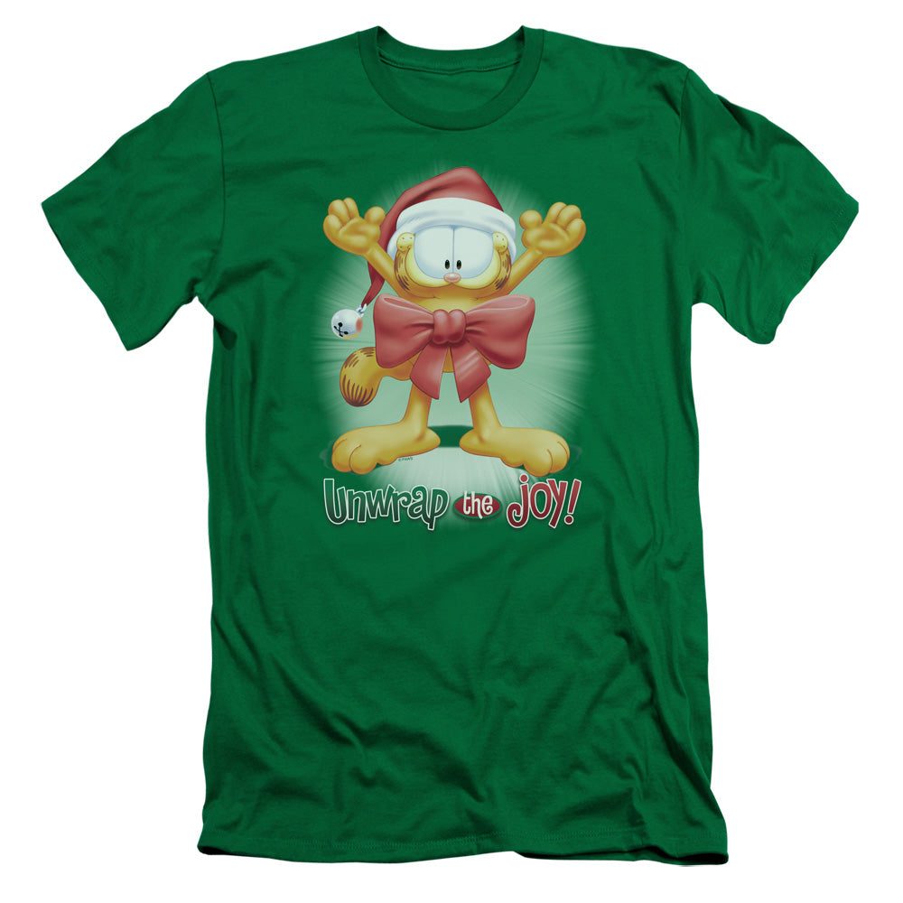 Garfield/unwrap The Joy!-s/s Adult 30/1-kelly Green