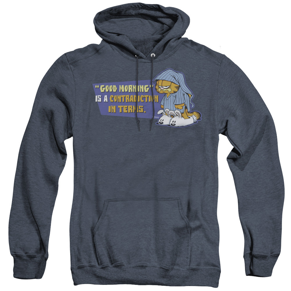 Garfield/contradicition In Terms - Adult Heather Hoodie - Navy