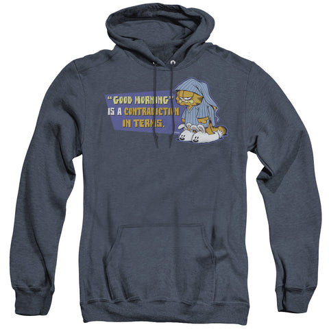 Garfield/contradicition In Terms - Adult Heather Hoodie - Navy