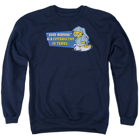 Garfield/contradicition In Terms - Adult Crewneck Sweatshirt - Navy