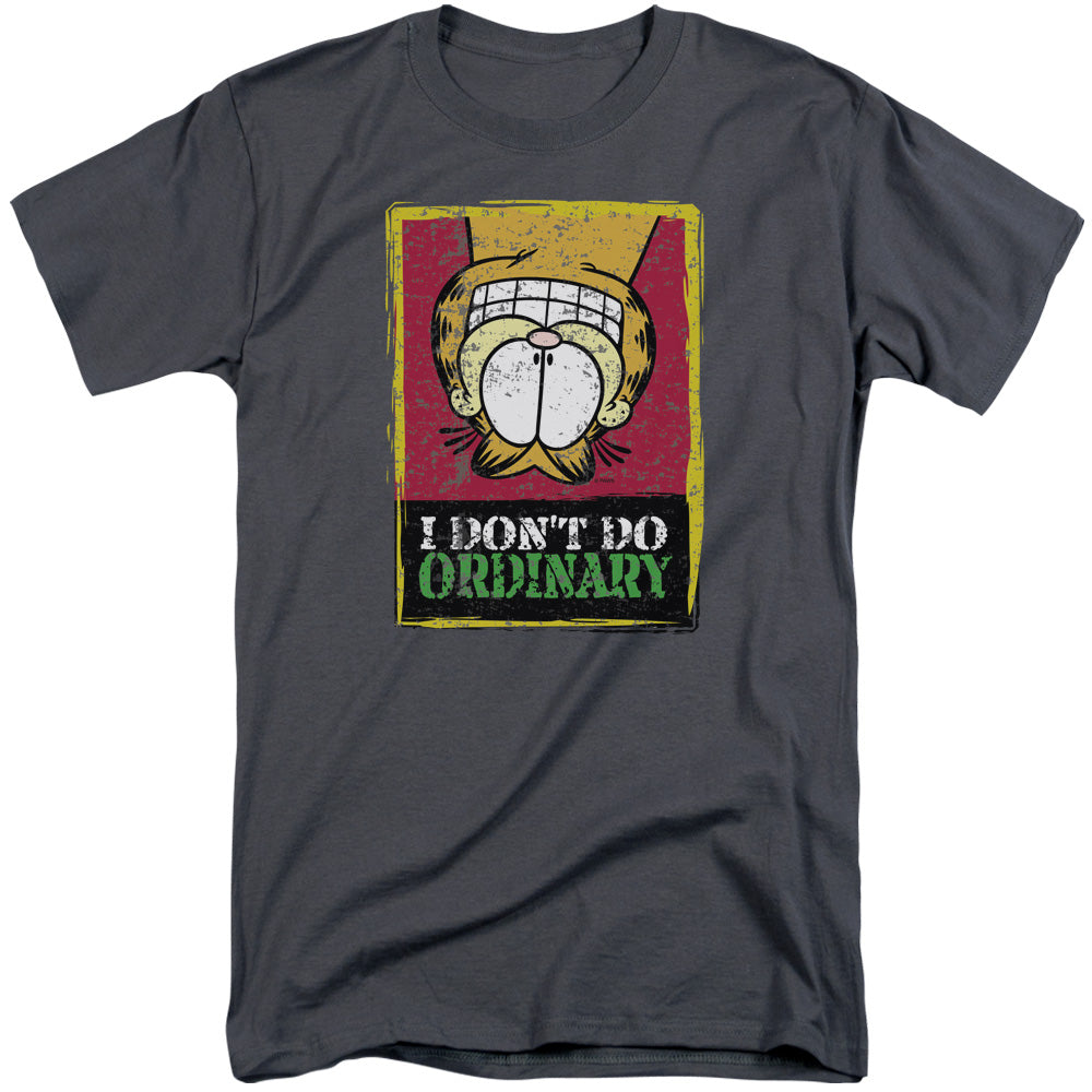 Garfield/i Dont Do Ordinary-s/s Adult Tall-charcoal