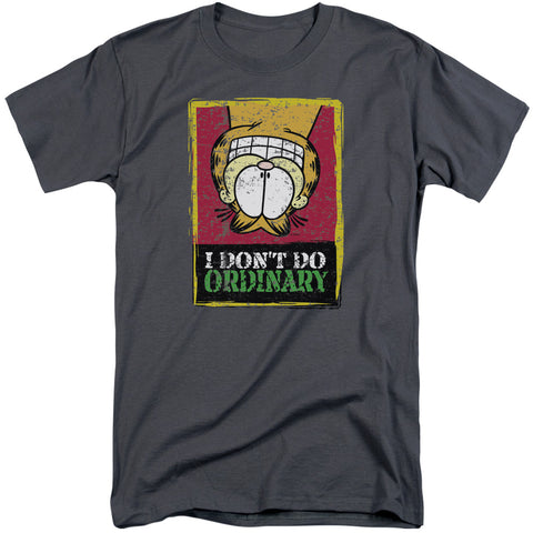Garfield/i Dont Do Ordinary-s/s Adult Tall-charcoal