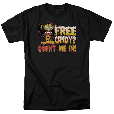 Garfield/count Me In - S/s Adult 18/1 - Black