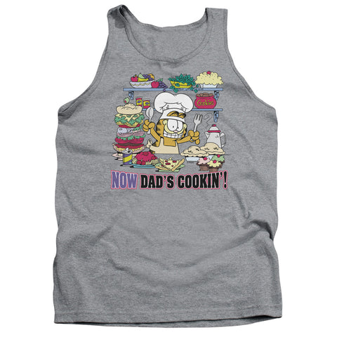 Garfield/now Dads Cooking - Adult Tank - Athletic Heather