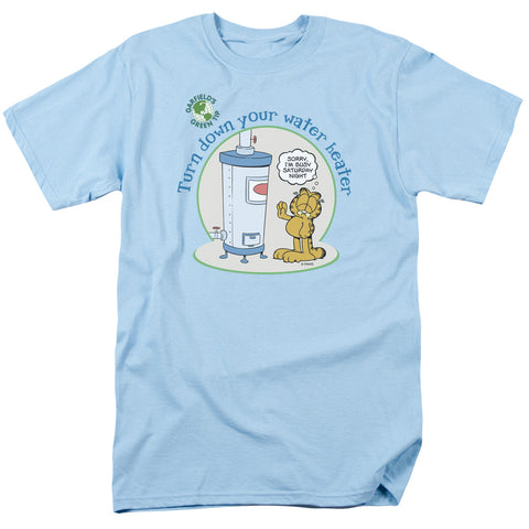 Garfield/plant A Tree - S/s Adult 18/1 - Light Blue