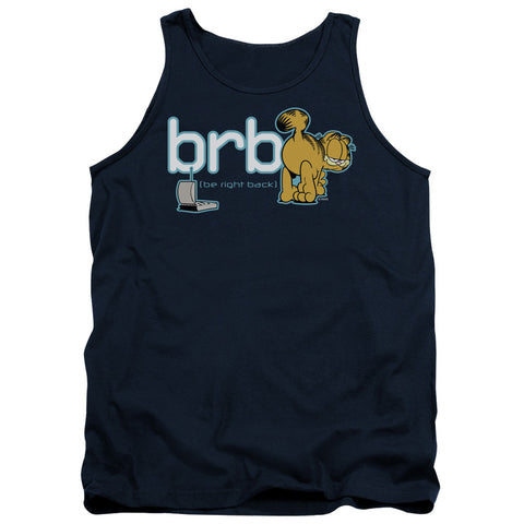 Garfield/be Right Back - Adult Tank - Navy