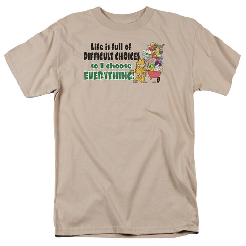 Garfield/difficult Choices - S/s Adult 18/1 - Sand
