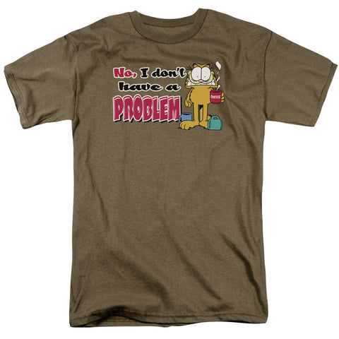 Garfield/no Problem - S/s Adult 18/1 - Safari Green