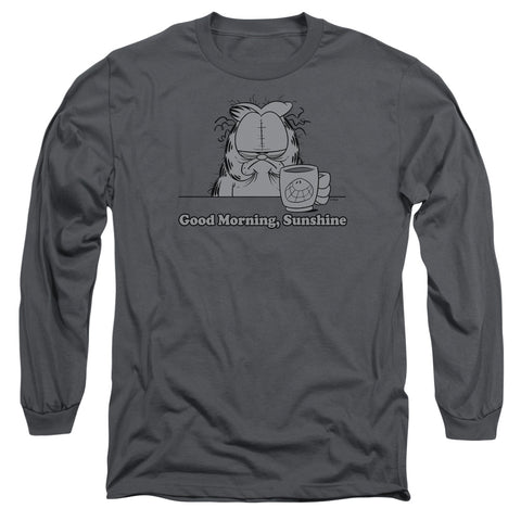 Garfield/good Morning Sunshine - L/s Adult 18/1 - Charcoal