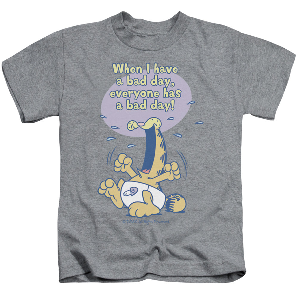Garfield/bad Day - S/s Juvenile 18/1 - Athletic Heather