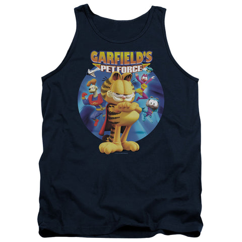 Garfield/dvd Art - Adult Tank - Navy