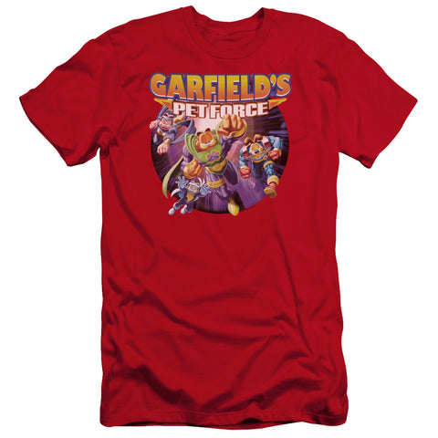 Garfield/pet Force Four-premuim Canvas Adult Slim Fit 30/1-red