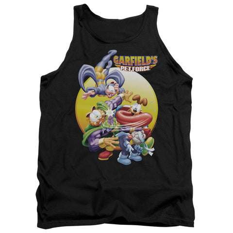 Garfield/tongue Of Doom-adult Tank-black