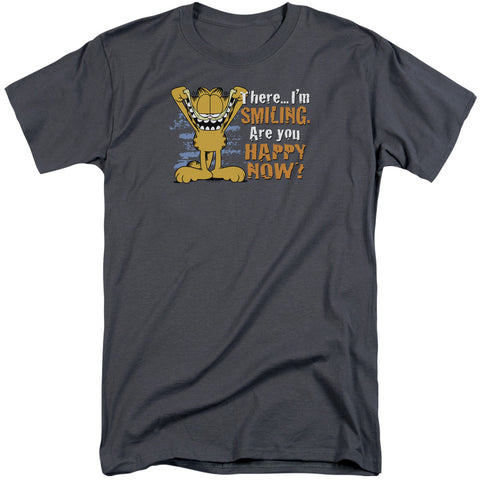 Garfield/smiling-s/s Adult Tall-charcoal