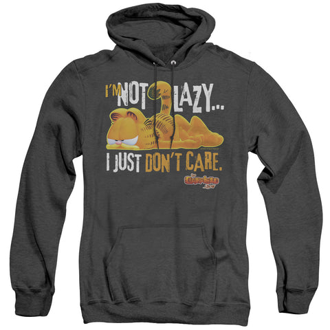 Garfield/not Lazy - Adult Heather Hoodie - Black