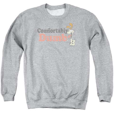 Garfield/comfortably Dumb - Adult Crewneck Sweatshirt - Athletic Heather