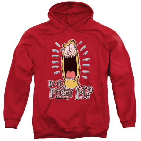 Garfield/friday-adult Pull-over Hoodie-red