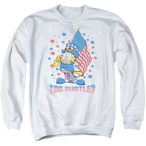 Garfield/subtle - Adult Crewneck Sweatshirt - White