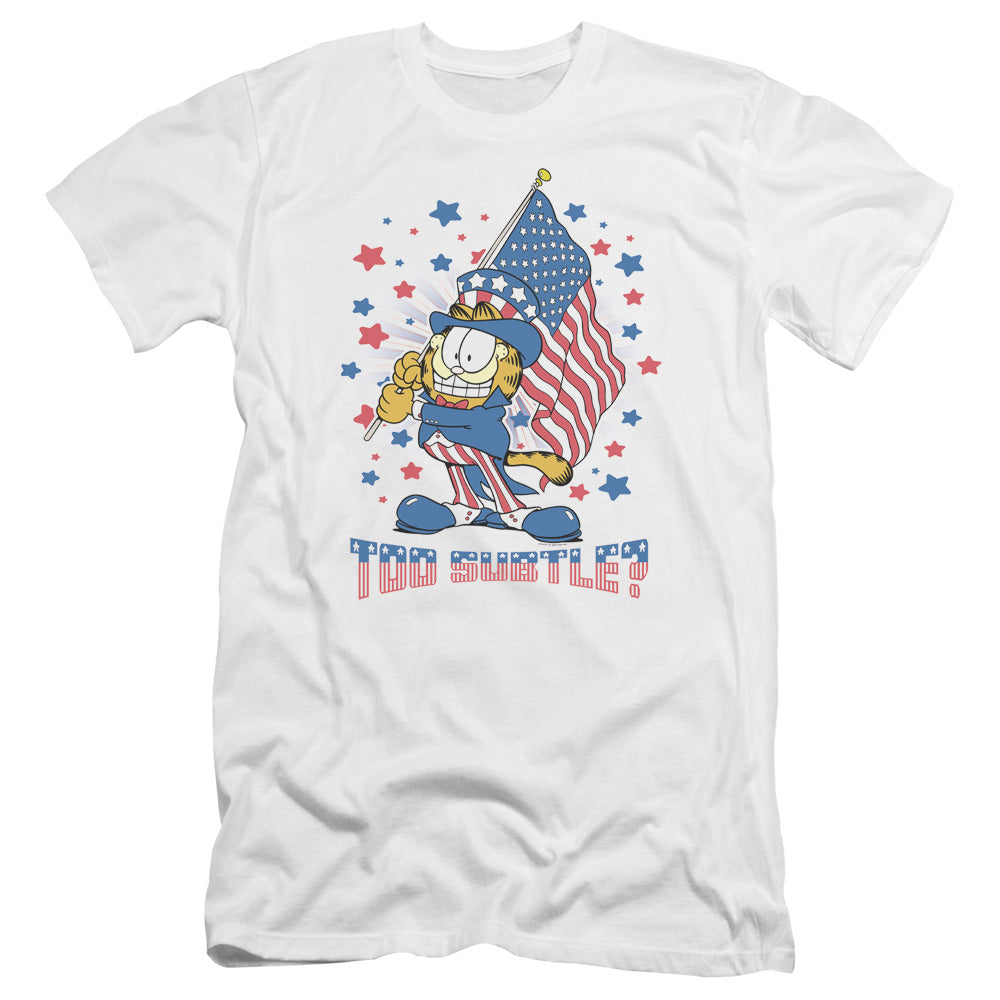 Garfield/subtle-premuim Canvas Adult Slim Fit 30/1-white
