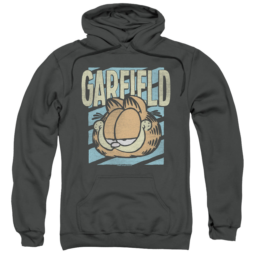 Garfield/rad Garfield-adult Pull-over Hoodie-charcoal