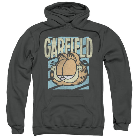 Garfield/rad Garfield-adult Pull-over Hoodie-charcoal