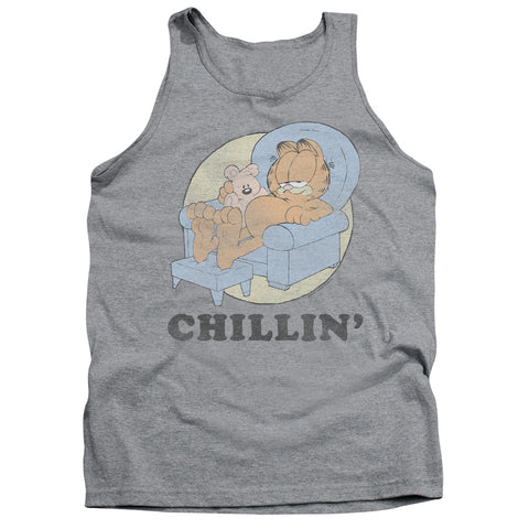 Garfield/chillin-adult Tank-athletic Heather