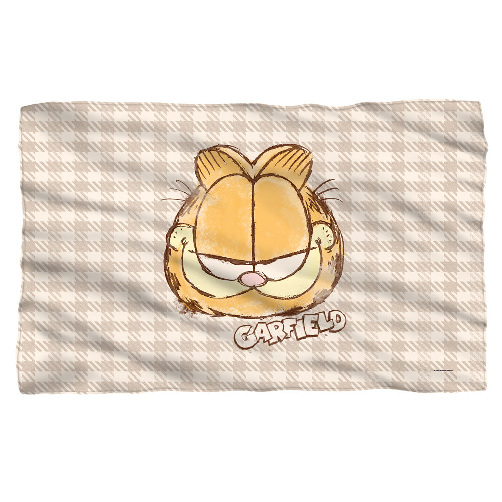 Garfield/watercolor-fleece Blanket-white