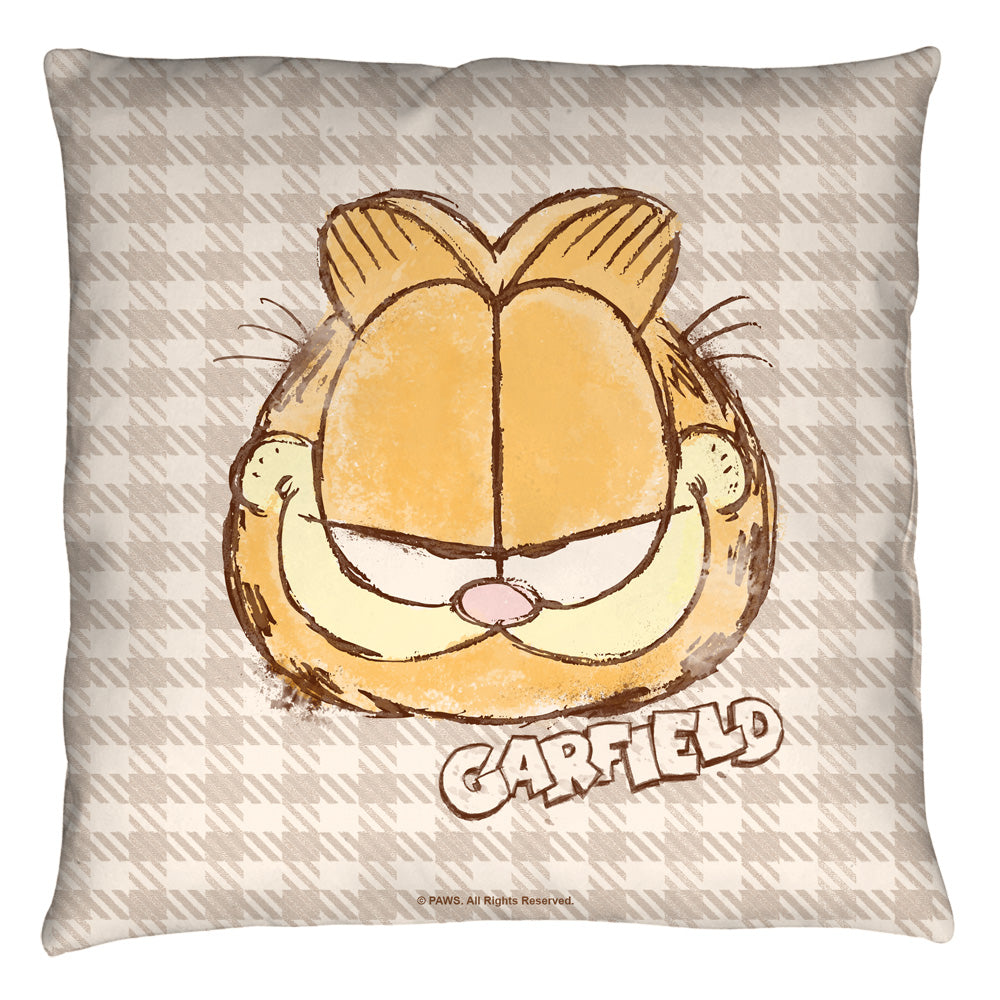 Garfield/watercolor - Throw Pillow - White