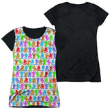 Junior Cap Sleeve 100% Poly Black Back