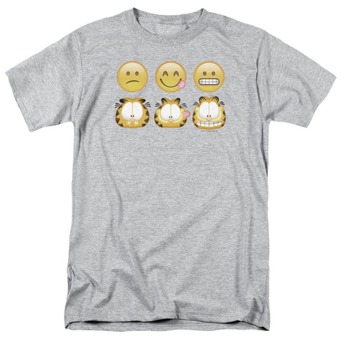 Garfield/emojis-s/s Adult 18/1-athletic Heather