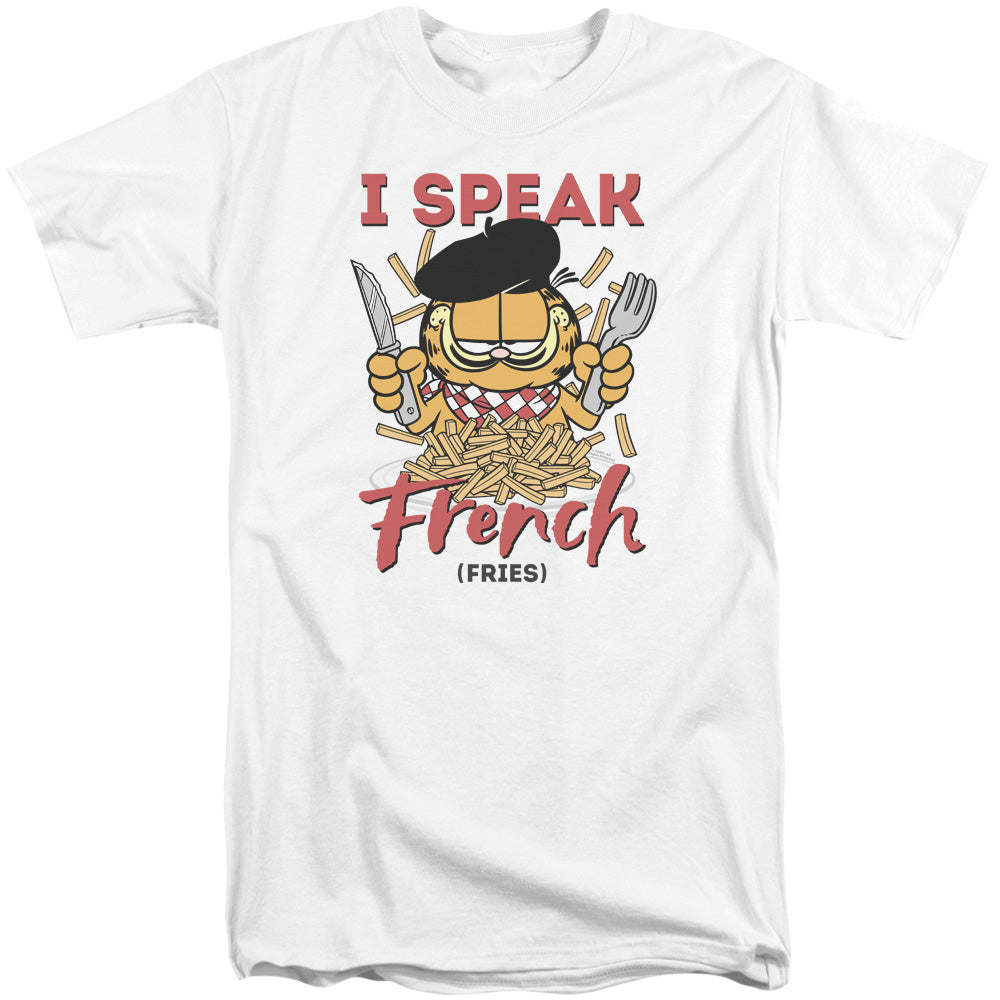 Garfield/speaking Love-s/s Adult Tall 18/1-white