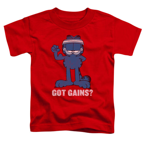 Garfield/got Gains-s/s Toddler Tee-red