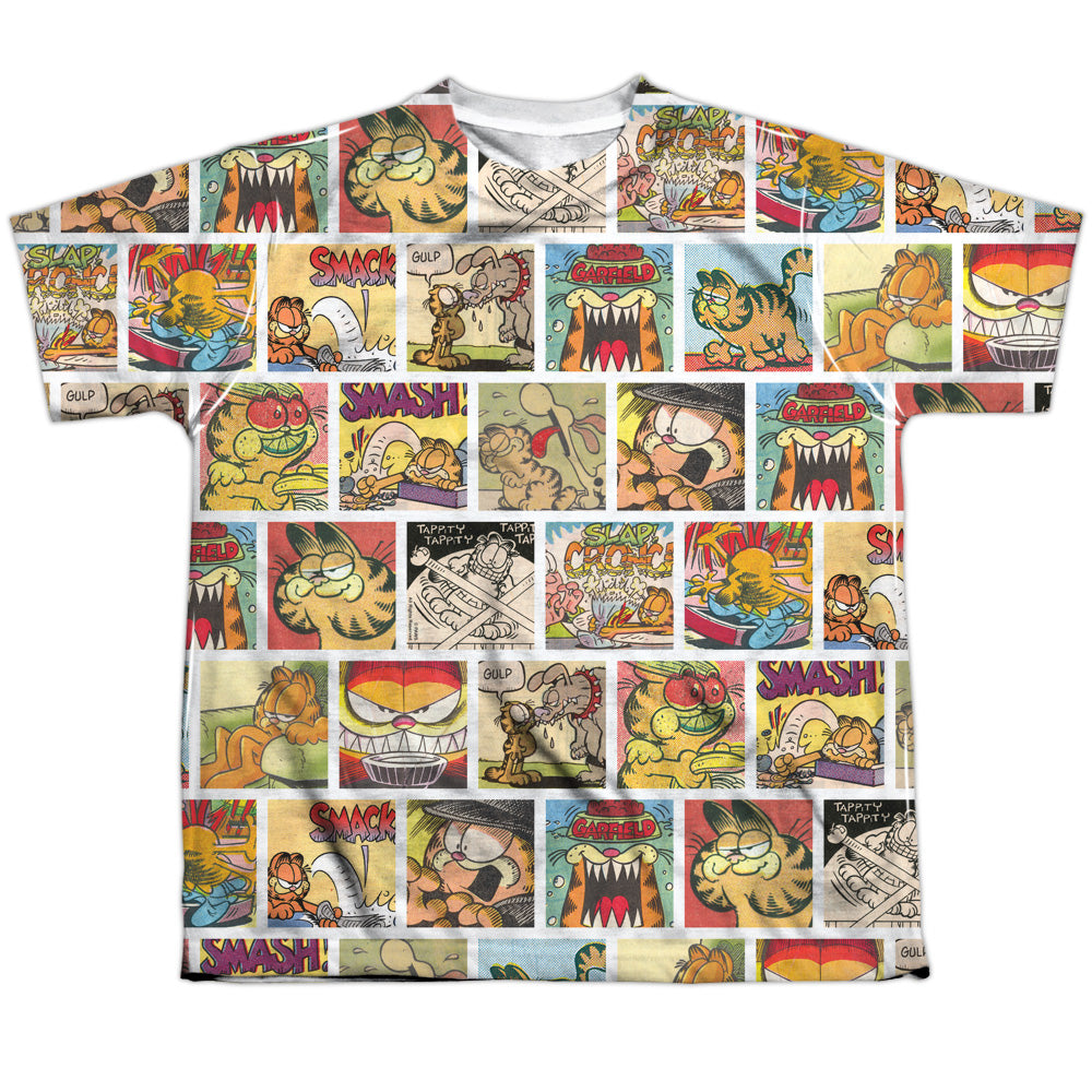 Garfield/40th Collage-s/s Youth Poly Crew-white