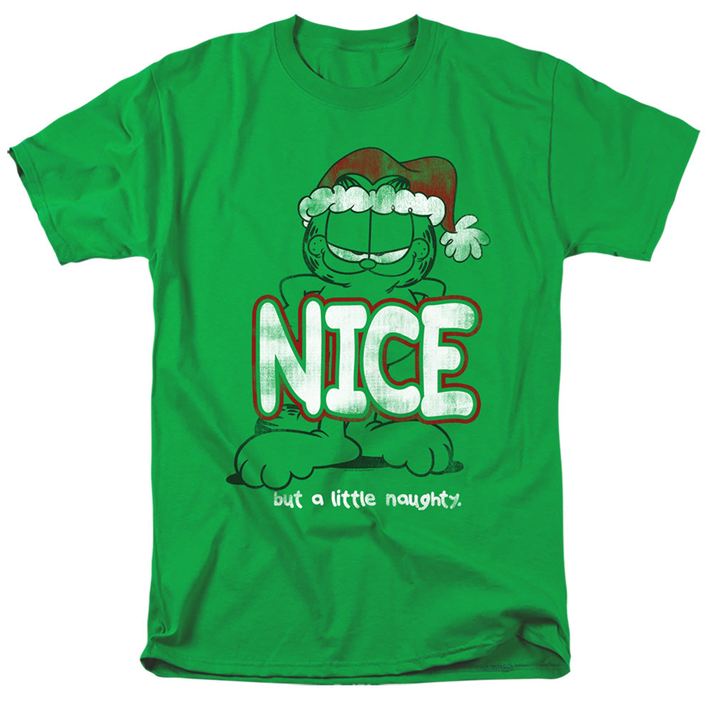 Garfield/a Little Naughty-s/s Adult 18/1-kelly Green
