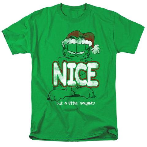 Garfield/a Little Naughty-s/s Adult 18/1-kelly Green