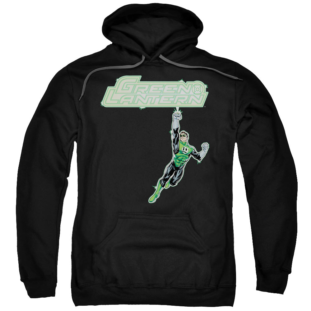 Green Lantern/energy Construct Logo-adult Pull-over Hoodie-black
