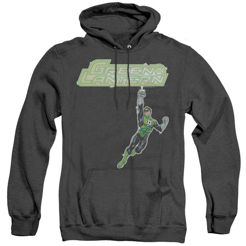 Green Lantern/energy Construct Logo - Adult Heather Hoodie - Black