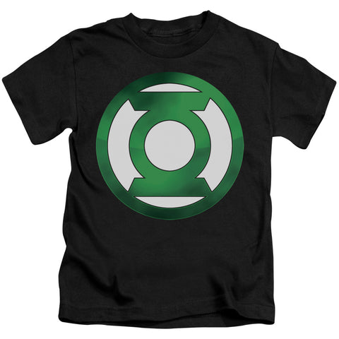Green Lantern/green Chrome Logo - S/s Juvenile 18/1 - Black