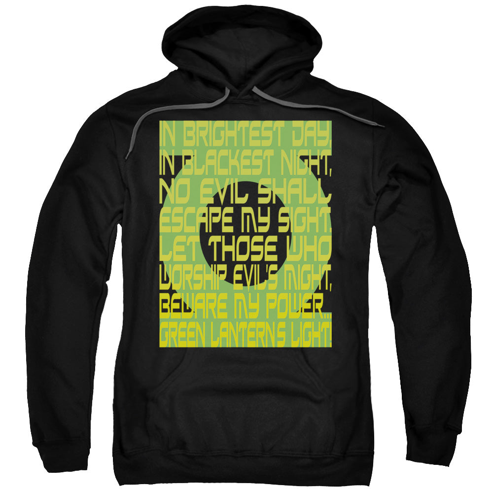 Green Lantern/green Lantern Oath-adult Pull-over Hoodie-black