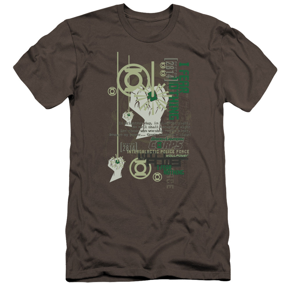 Green Lantern/core Strength-premuim Canvas Adult Slim Fit 30/1-charcoal