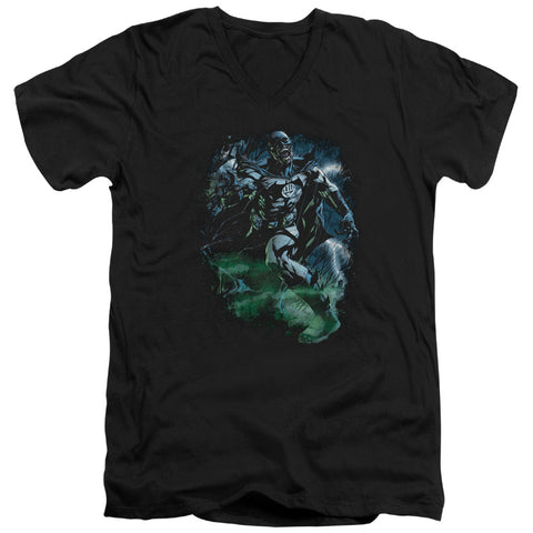 Green Lantern/black Lantern Batman - S/s Adult V-neck - Black